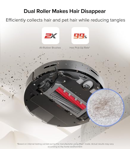 roborock Q5 Max+ Robot Vacuum with Self-Empty Dock Upgraded from Q5+ 5500 Pa Suction DuoRoller Brush Hands-Free Cleaning for up to 7 Weeks PreciSense LiDAR Navigation App & Voice Control