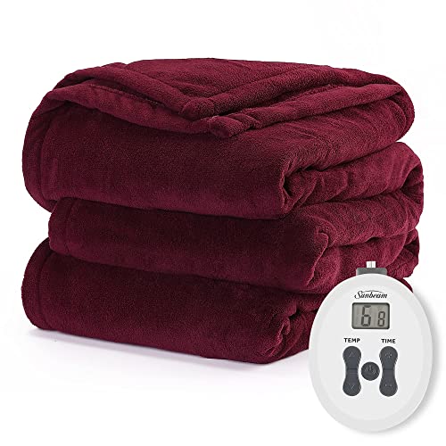 Garnet Microplush Heated Blanket