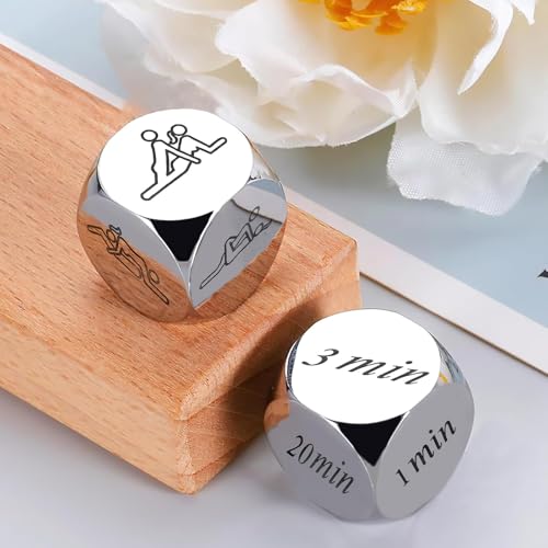 kykake 2Pcs Date Night Dice for Couples Valentine's Day Gifts for Boyfriend Girlfriend Decision Dice Couple Gifts for Men Women Funny Couple Dice Games for Wife Husband Birthday for Her Him