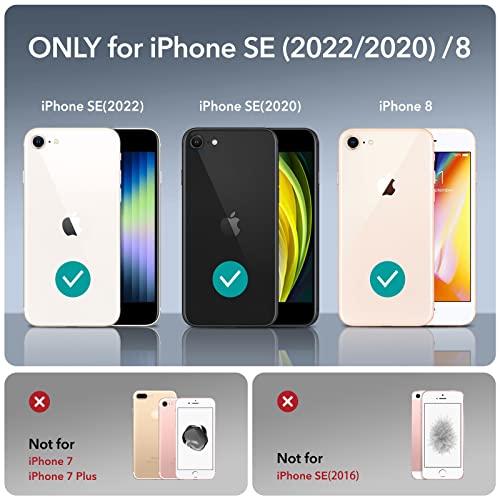 ESR Air Armor Case Compatible with iPhone SE (2022)/(2020) and iPhone 8 Military-Grade Drop Protection Shock-Absorbing Corners Yellowing Resistant for iPhone SE 3/2 Case Clear