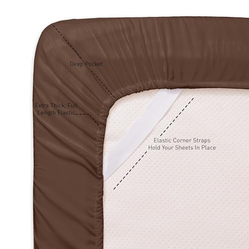 Brown 4PC King Bed Sheet Set 1500 Thread