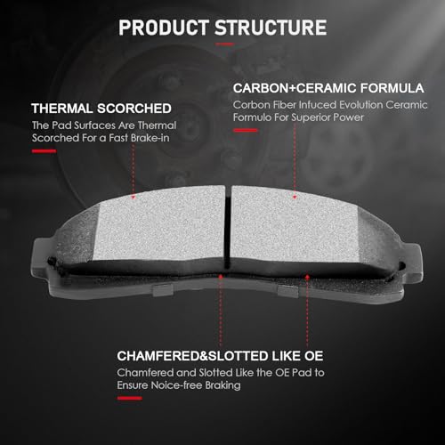 Front Ceramic Brake Pads Kits 4pcs fit For Ford Explorer Ranger For Mazda B2300 98-01 For Mazda B2500 95-04 For Mazda B3000 95-09 For Mazda B4000 97-01 For Mercury Mountaineer