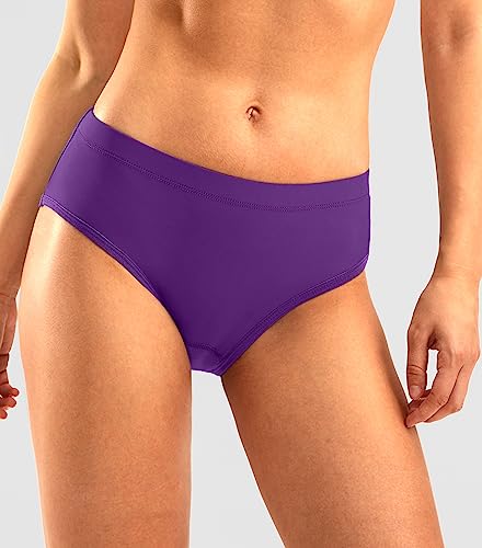 Women's 4D Padded Bike Underwear Cycling Bicycle Shorts Mountain Biking Riding Briefs Biker Cycle Spin Undershorts Padding Motorcycle Gear for Women(Purple L)