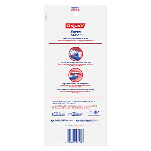 Colgate Extra Clean Full Head Toothbrush Medium - 6 Count (Pack of 1)