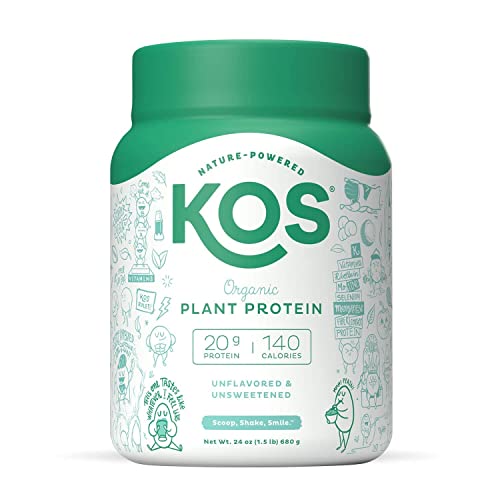 KOS Organic Plant Protein Unflavored & Unsweetened 20 Servings