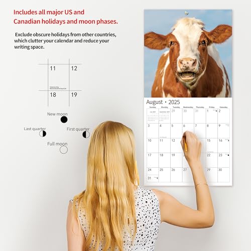 Windrio 2025 Wall Calendar: Smiling Animals for Joyful Planning