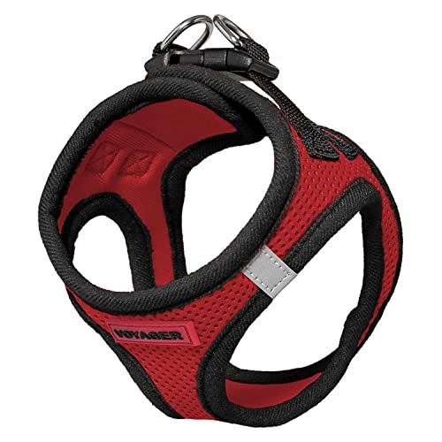 Best Pet Supplies Voyager Step-In Air Dog Harness - All-Weather Mesh Vest for Small Dogs - Red S