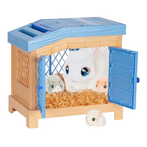 Little Live Pets Mama Surprise - Bunny Amazon Exclusive | Feed & Nurture Mama. Magically Has 3 Babies! Interactive Mama Bunny & Hutch Playset. 20+ Sounds & Reactions. for Kids Ages 4+
