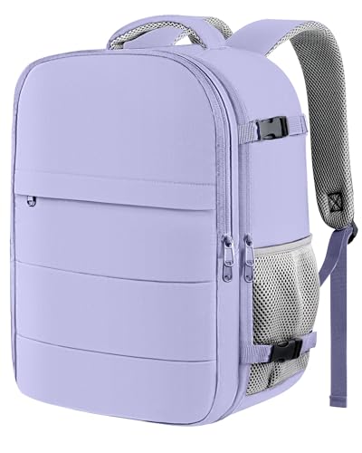 HOTOR Travel Backpack with Multiple Compartments Waterproof Lightweight and Daily Use Purple