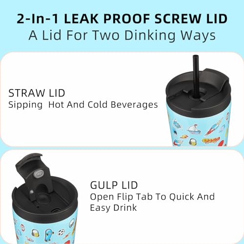 BJPKPK 26oz Insulated Tumbler With lid And Straw Stainless Steel Tumblers Travel Coffee Mug Reusable Thermal Cup Playground