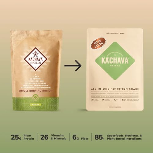 Ka'Chava Meal Replacement Shake - A Blend of Organic Superfoods and Plant-Based Protein - The Ultimate All-In-One Whole Body Meal. 15 meals per bag. (Matcha) 32.2757 Ounce