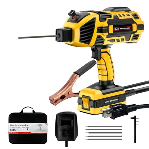 YesRight Handheld Welding Machine 110V 120A Portable Electric Welding Machine IGBT Inverter Stick Welder with 6 Variable Current Adjustment for 3/32\"-1/8\" Welding Rod Tool