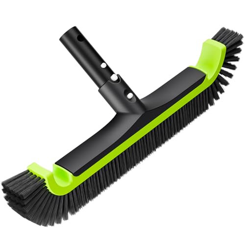 Sepetrel Upgrade Pool Brush Head for Cleaning Pool Walls Heavy Duty Inground/Above Ground Swimming Pool Scrub Brushes Suitable for Various Harsh Pool Environments