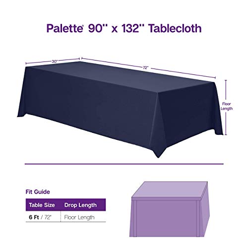 Gee Di Moda 90x132" Black Table Cloth - Durable & Elegant