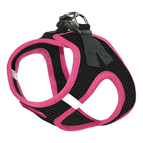 Voyager Step-in Air Dog Harness - All Weather Mesh Step in Vest Harness for Small and Medium Dogs by Best Pet Supplies - Pink Trim S