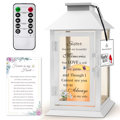 Memorial Gift for Loss of Brother Memorial Lantern for Loss of Brother Sympathy Gift Remembrance Gifts Bereavement Gifts for Loss of Brother with LED Candle