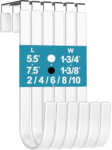 Mars-Rock 6Pc Over Door Hooks