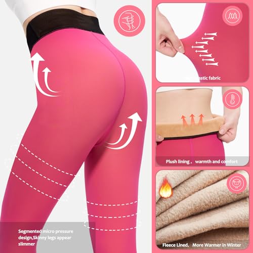 UISLII Fleece Lined Tights: Warm Pantyhose for Women