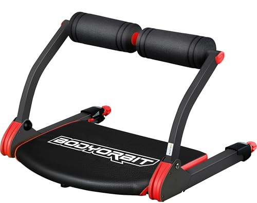 WONDER CORE SMART Ab Workout Equipment Sit Up Machine & Exercise Equipment Ab Crunch Machine for Stomach Workout Ab Core Trainer Abdominal Machine Fitness Equipment for Home Gym (Red)
