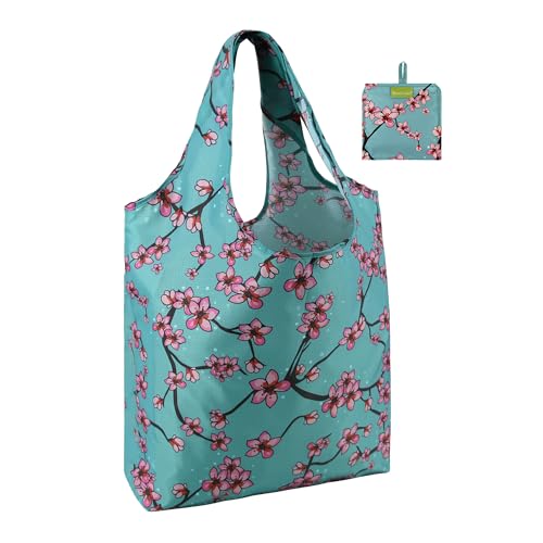 Flora Reusable Shopping Bags Foldable Flower Reusable Grocery Bags Extra Large 50LBS Heavy Duty Machine Washable Reusable Bags for Kitchen
