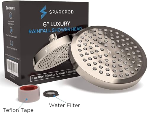 Brushed Nickel Mobile Home Rainfall Shower Head