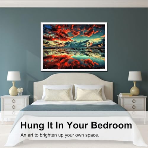 BAISITE Paint by Numbers Kit for Adults 16\" Lx20 W Canvas for Painting Kits for Adults in Colorful Box-Breathtaking Colorful Scenery 8481