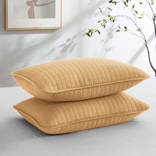 Wrinkle Resistant Quilt Cover Set King/Cal King Gold