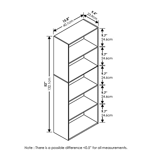 Furinno 5-Tier Bookcase: Organize Your Space