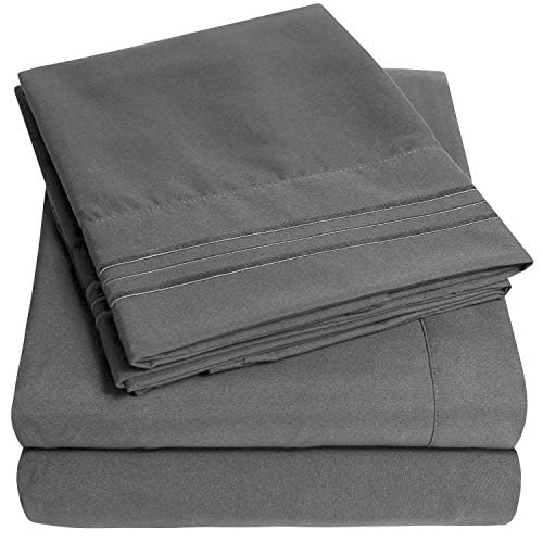 Gray 4PC Cal King Bed Sheet Set