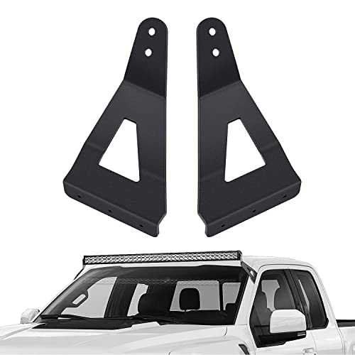 52” Curved Light Bar Bracket at Upper Windshield Roof Cab for 2004-2018 Ford F150 & SVT Raptor (Pair)