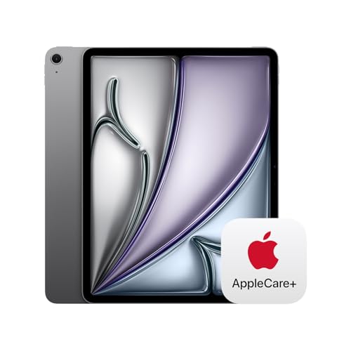 Apple iPad Air 13-inch (M2): Liquid Retina Display 256GB Landscape 12MP Front Camera/12MP Back Camera Wi-Fi 6E All-Day Battery Life — Space Gray with AppleCare+ (2 Years)