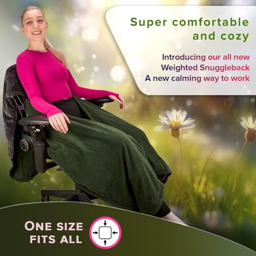 The Original Office Chair Blanket by SnuggleBack; Cozy Comfy Office Desk Chair Wrap Attaches for Convenient Heat and Hands-Free. Stay Warm In The Winter or Summer. Sherpa Fur Lining