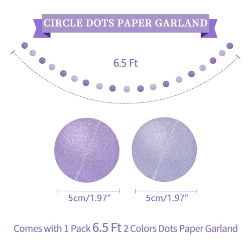 LITAUS Birthday Decorations NO DIY - Pack of 16 | Purple Happy Birthday Banner Honeycomb Balls Swirls Garland | Happy Birthday Decorations | Purple Birthday Party Decorations