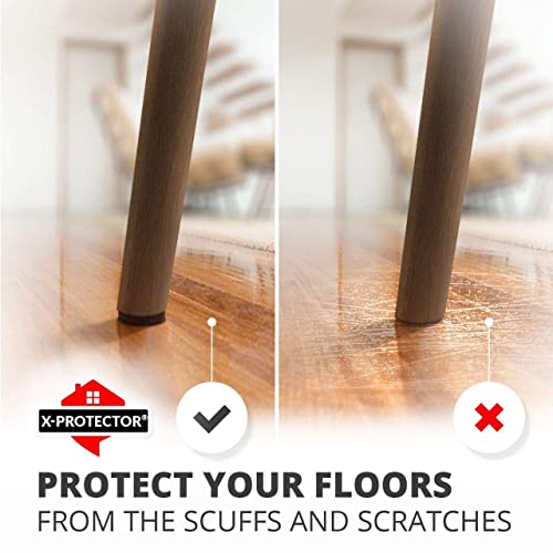 Felt Furniture Pads X-PROTECTOR - 48 Premium Felt Pads Floor Protector - Chair Felts Pads for Furniture Feet Wood Floors - Best Furniture Pads for Hardwood Floors - Protect Your Hard Floors!