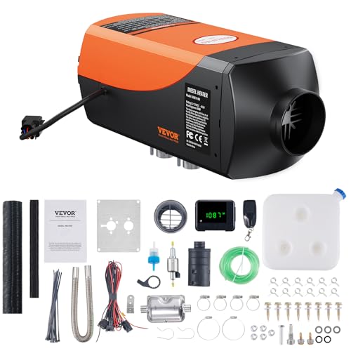 VEVOR Diesel Air Heater 12V 5KW Diesel Heater with Remote Control and LCD 10L Fuel Tank Diesel Parking Heater Rapid Heating and Low Noise for RV Trailer Camper Van Boat And Indoors