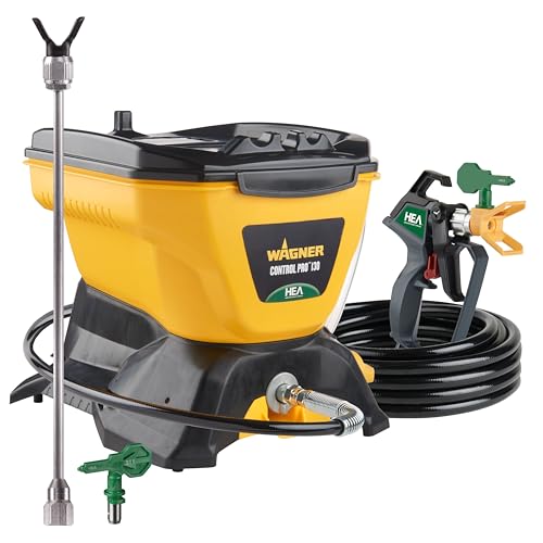 Wagner Spraytech 2422951 Control Pro 130 Paint Sprayer Kit High Efficiency Airless Sprayer with Low Overspray & 12\" Extension 515 & 413 Tip for Large Projects Yellow
