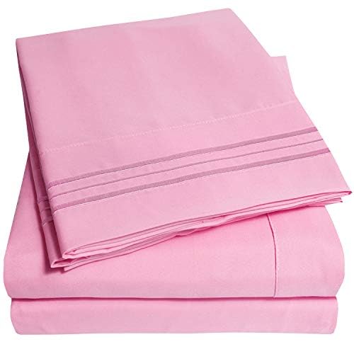 Soft Pink King Sheets Set - 1500 Thread Count