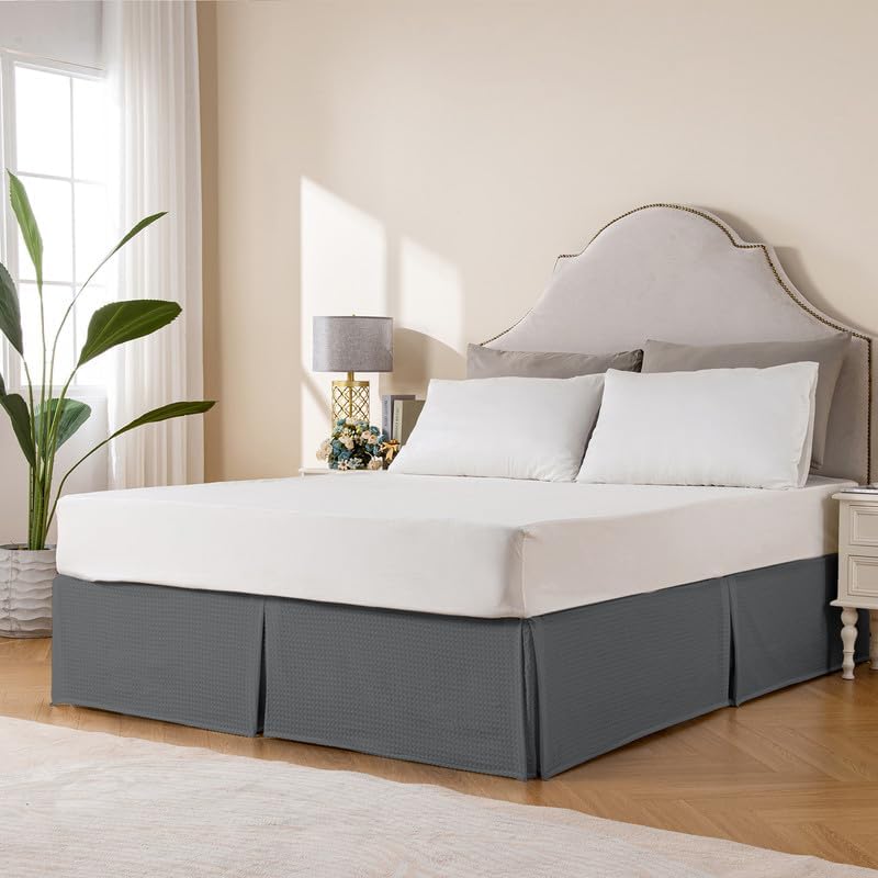 MIYE Bed Skirt: Dark Grey Twin 18' Drop, 50% Off