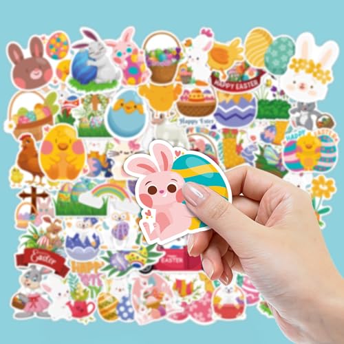 OHOME Easter Stickers | 120 PCS Easter Stickers for Kids -Easter Egg Stuffers - Vinyl Easter Games Crafts Activities Party Favors - Easter Basket Stuffers - Kids Easter Gifts for Boys Girls