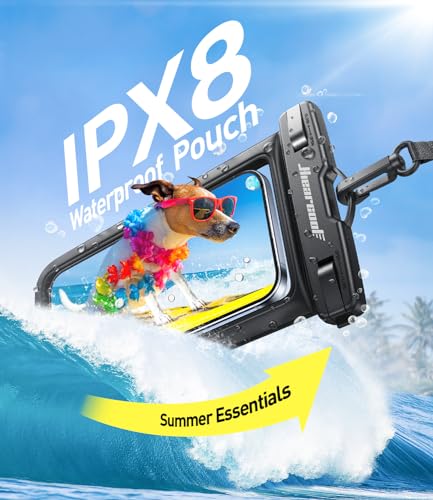Hiearcool Waterproof Case Waterproof Phone Pouch Compatible for iPhone 11 Pro Max XS Max XR X 8 7 6S Plus Samsung Galaxy s10/s9 Google Pixel 2 HTC Up to 7.0\",IPX8 Cellphone Dry Bag -2 Pack