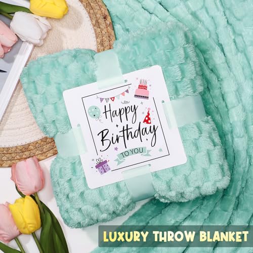Birthday Gifts for Women Friendship Unique Happy Birthday Gifts Basket for Mom Her Best Friend Sister Wife Girlfriend Coworker Luxury Self Care Box Ocean Relaxing Spa Gifts Set for Women w/Blanket