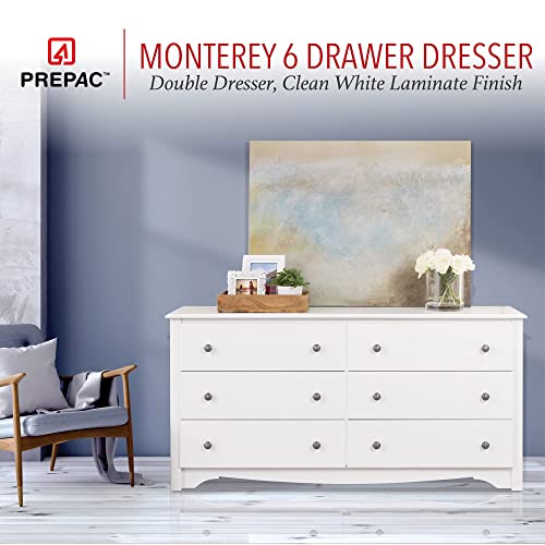 6 Drawer White Dresser by Prepac