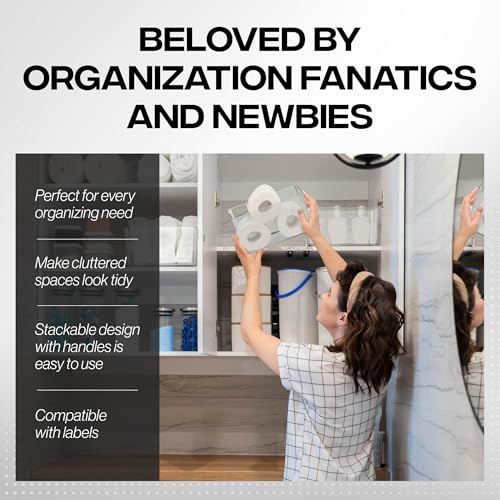ClearSpace Plastic Storage Bins – Perfect Kitchen Organization or Pantry Fridge Organizer and Bins Cabinet Organizers