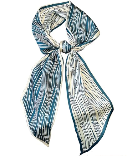 Dailyacc Hair Scarf for Women Fashion Silky Satin Headscarf Wrap Breathable Lightweight Neck Scarves For Handbag Accessories(Long 59\"*5.9\"