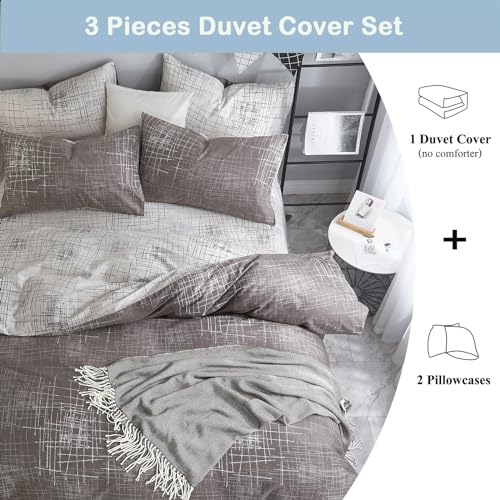 VM VOUGEMARKET King Duvet Cover Set - Soft Cotton Bedding