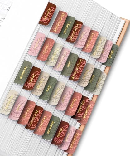 Mr. Pen- Bible Tabs 75 Tabs Autumnal Earth Gold Embossed Lettering Laminated Bible Tabs for Women and Men Bible Tabs for Study Bible Index Tabs Bible Book Tabs Bible Labels Tabs