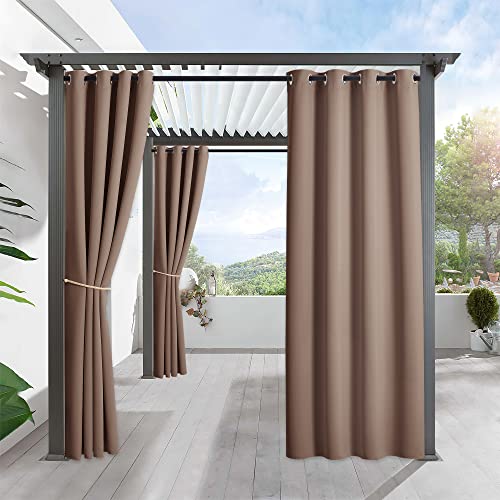 RYB HOME Outdoor Patio Curtains - Waterproof & Insulating