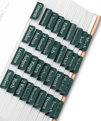 Mr. Pen- Bible Tabs 75 Tabs Charcoal Emerald Laminated Bible Tabs for Women and Men Bible Tabs for Study Bible Bible Index Tabs Bible Book Tabs Bible Labels Tabs Mr Pen Bible Tabs
