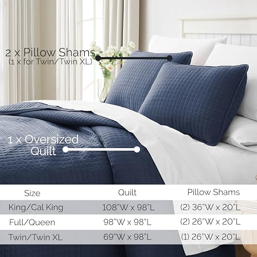 Southshore Fine Living Vilano Springs Quilt Set: Soft, Wrinkle Resistant