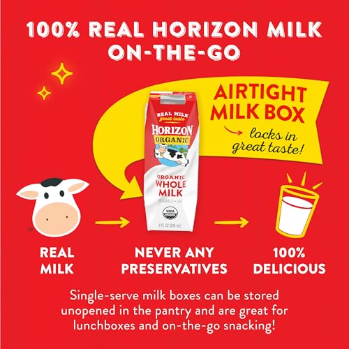 HORIZON ORGANIC Organic Whole Milk 6pk 48 FZ